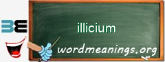 WordMeaning blackboard for illicium